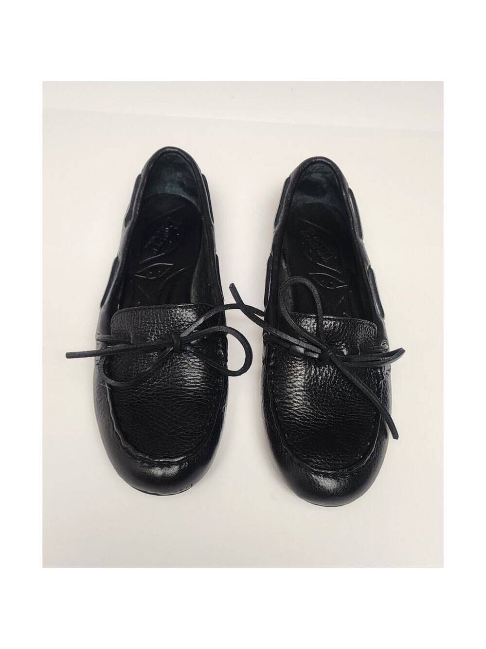 Born Tamala Black Full Grain Boat Shoes B68903 - Size 6.5/37 - Picture 1 of 11